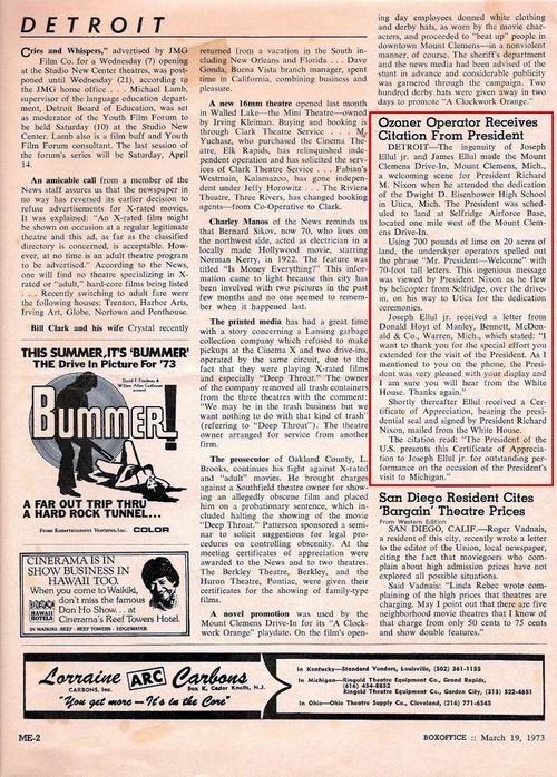 Mt Clemens Drive-In Theatre - Box Office Article On President Nixons Visit From Joe Ellul Jr (newer photo)